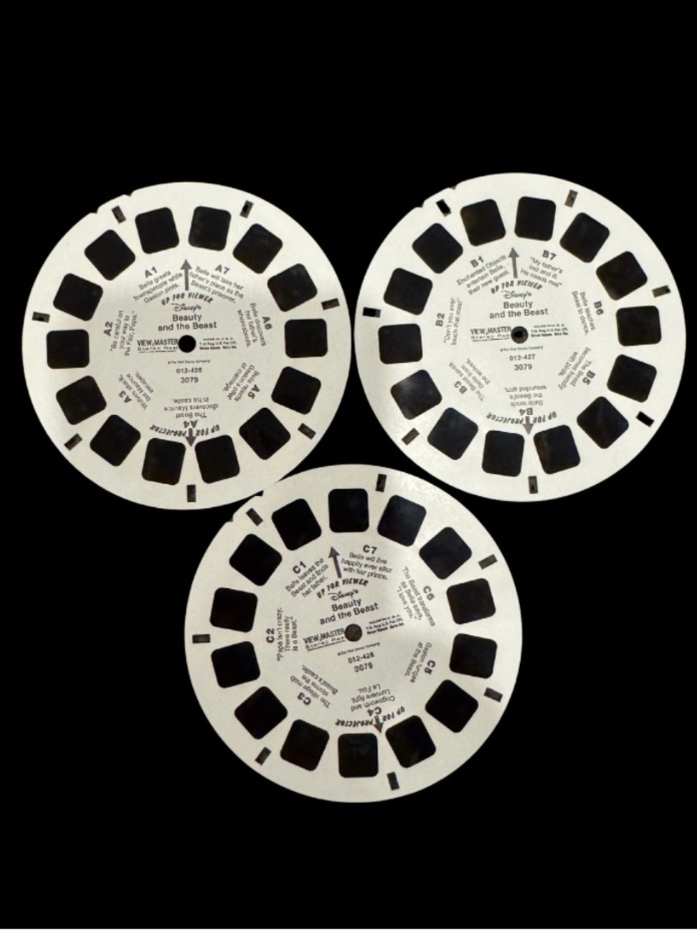 View Master Disney’s Beauty and the Beast Set 3079 3D Reels 1990’s